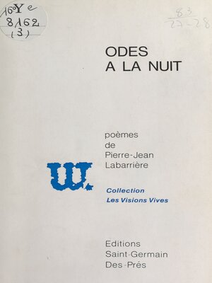 cover image of Odes à la nuit